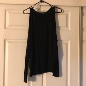 ANGL Cold Shoulder Black Long Sleeve